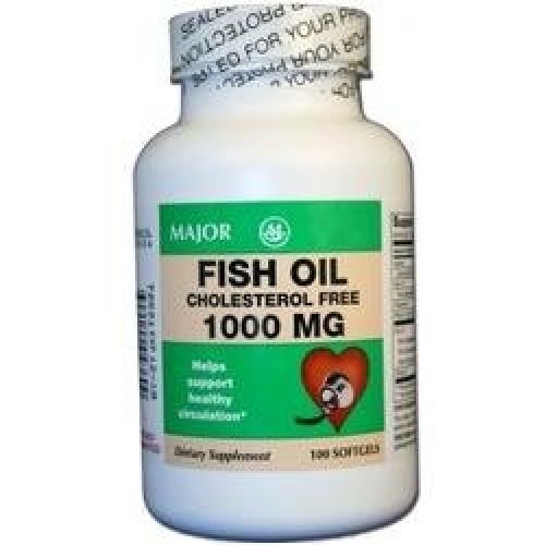 Major Fish Oil Cholesterol Free 1000MG 100 Soft Gels (4 Pack) LifeIRL