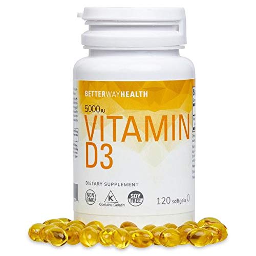 Better Way Health Vitamin D3 5,000 IU – High Potency, Supports Bone ...