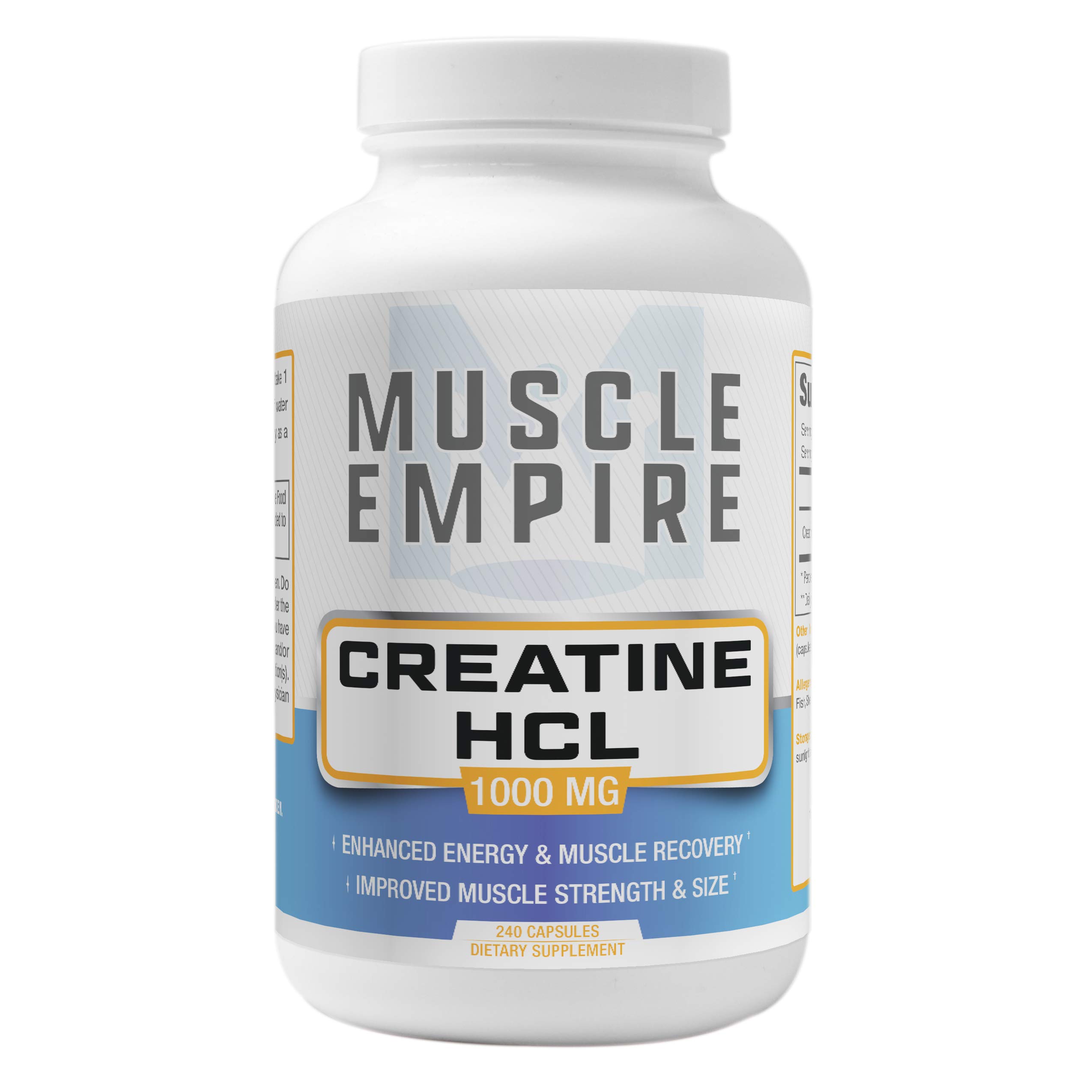 Creatine HCl Capsules – Muscle Building & Recovery Support – 240 Count ...