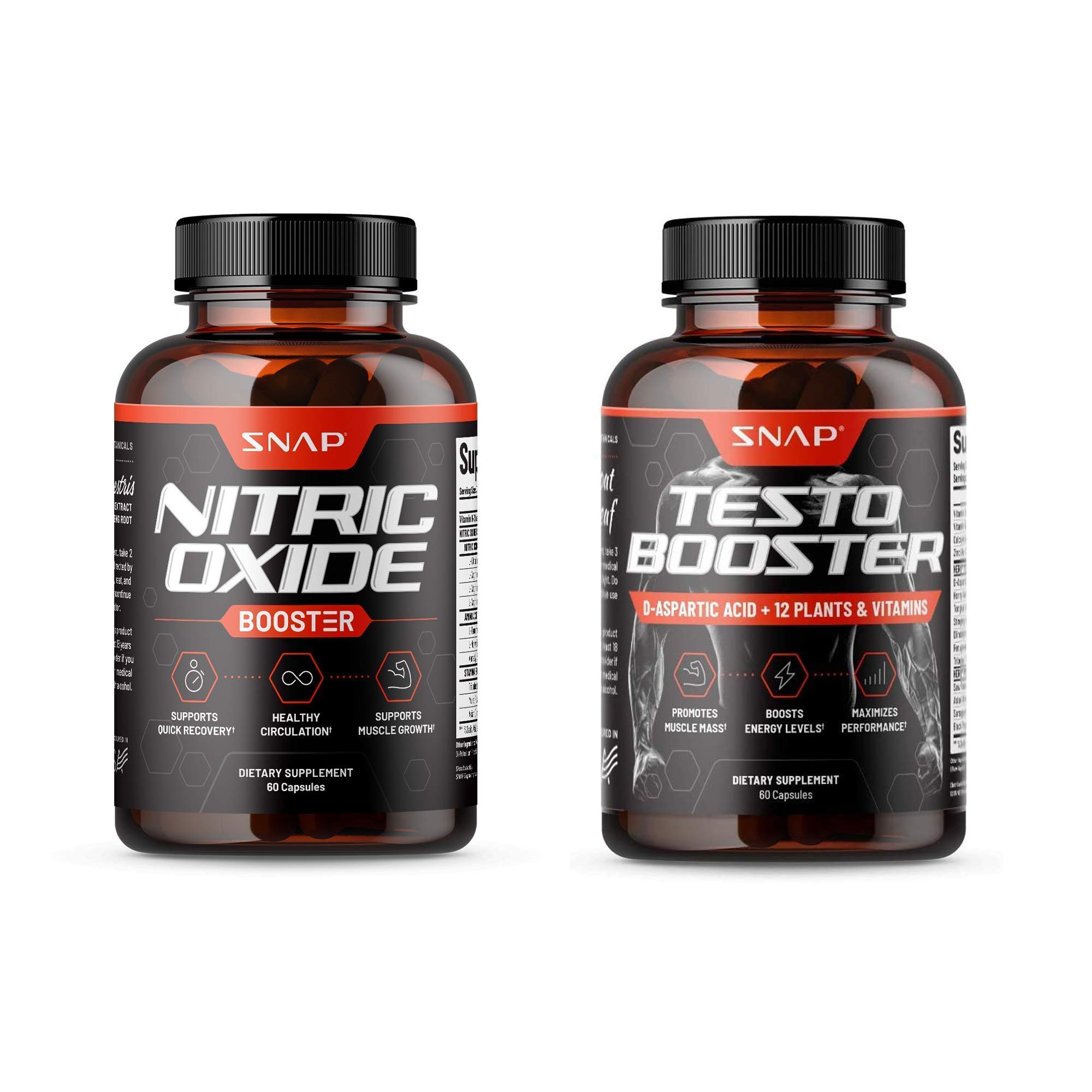 Nitric Oxide Booster Supplements + Men’s Testo Booster Improves