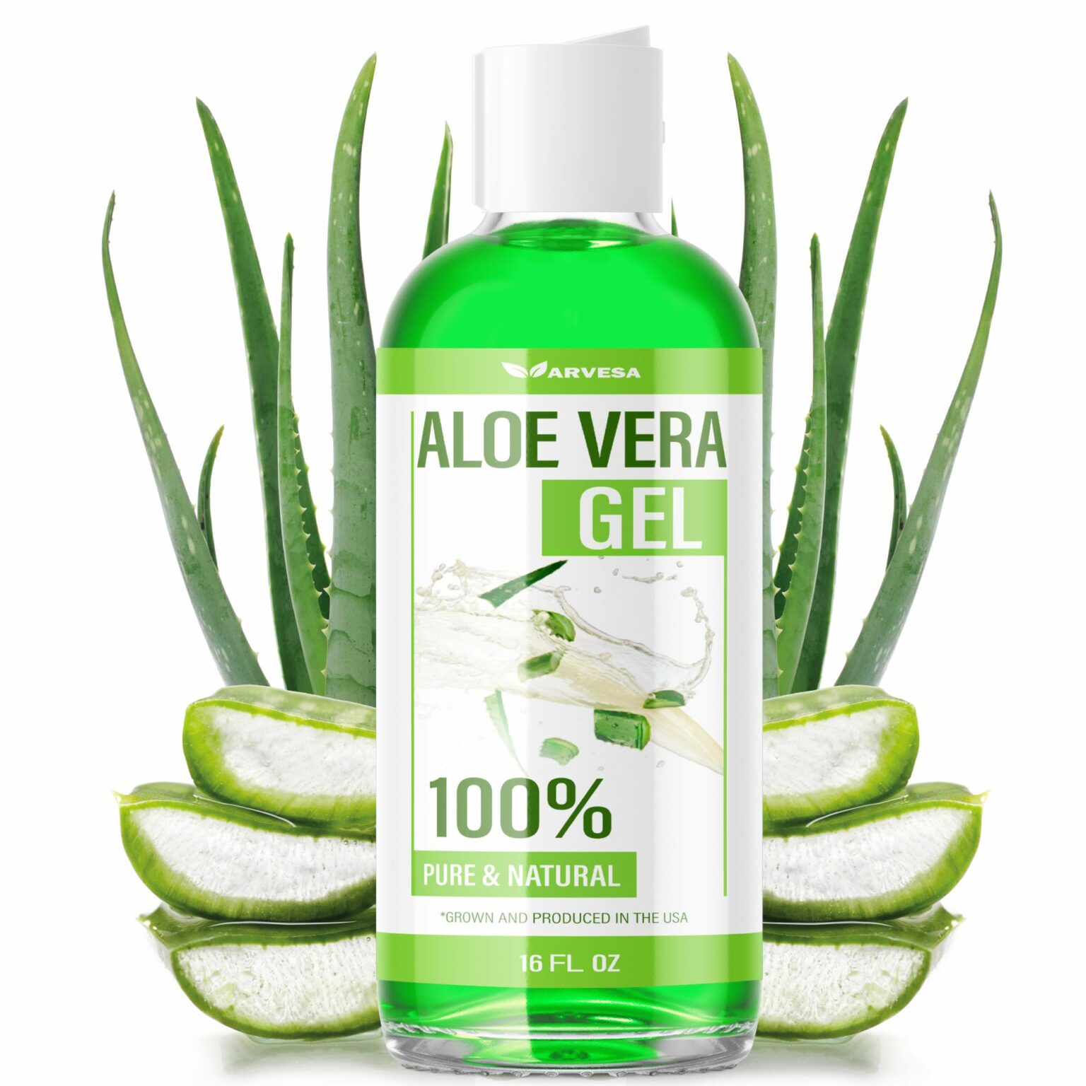 Aloe Vera Gel – 100% Aloe Vera Gel for Moisturizing Skin, Face and Body ...