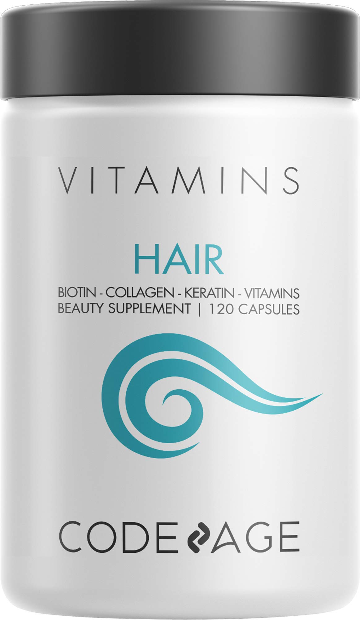 Hair Vitamins, Biotin, Keratin Supplement –Collagen, Vitamin A, B12, C ...
